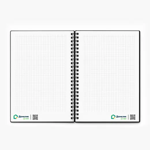 Блокнот А5 на пружине, черный слайд 2