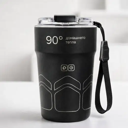 Термокружка 400 мл, черная