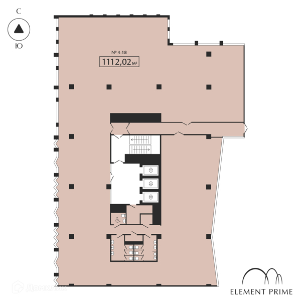 Планировка квартиры: Студия · 1 112,02 м²