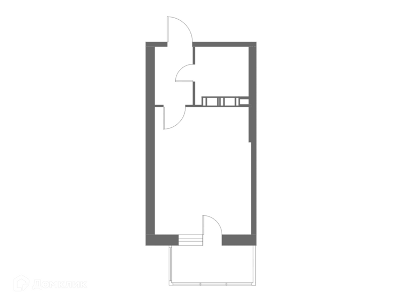 Планировка: Студия · 28,2 м²