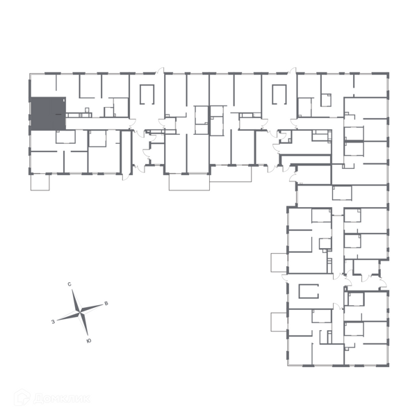Планировка: Студия · 22,2 м²