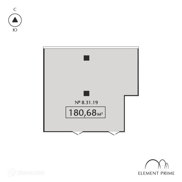 Планировка квартиры: Студия · 180,68 м²