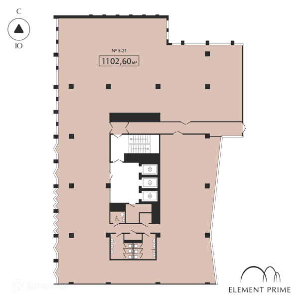 Планировка: Студия · 1 102,6 м²