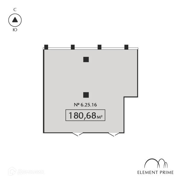 Планировка квартиры: Студия · 180,68 м²