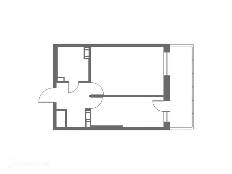 Планировка: 1 комната · 39,6 м²