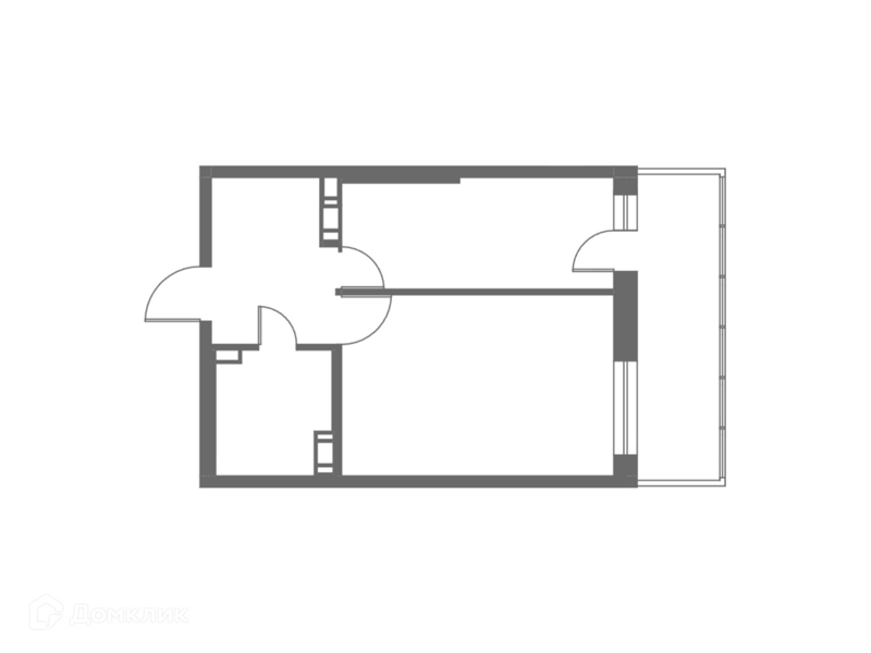 Планировка: 1 комната · 39,8 м²