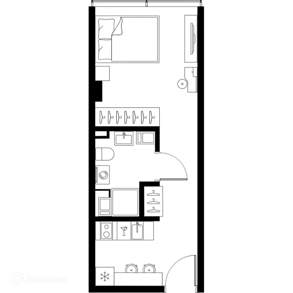 Планировка: Студия · 20 м²