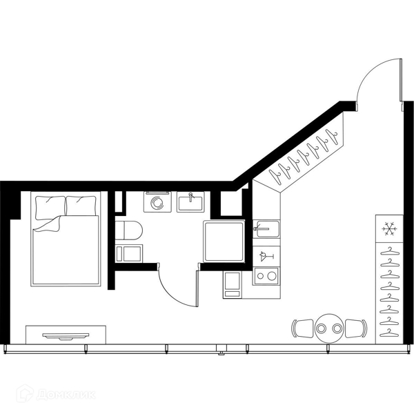 Планировка: 1 комната · 32,2 м²