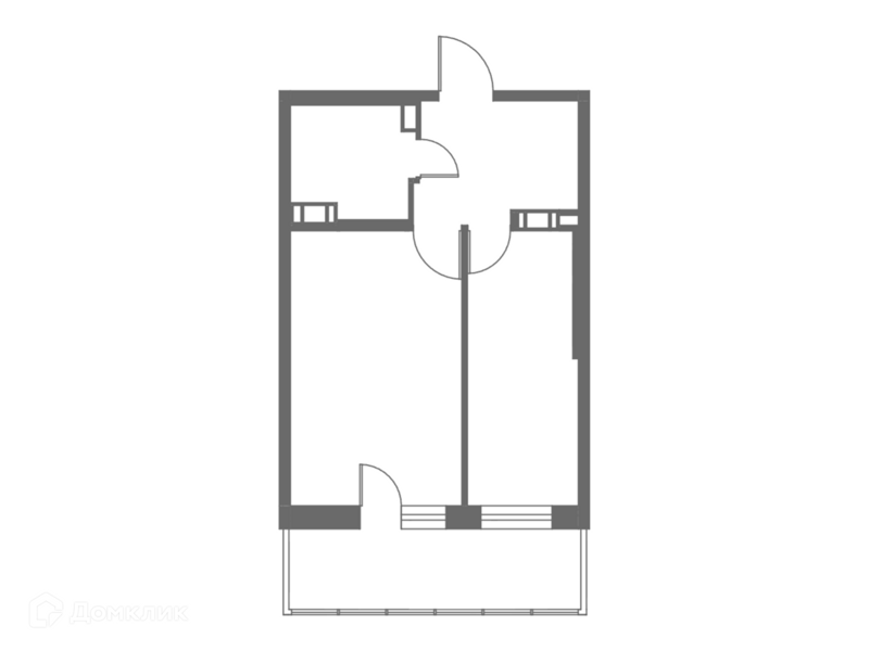 Планировка: 1 комната · 39,3 м²