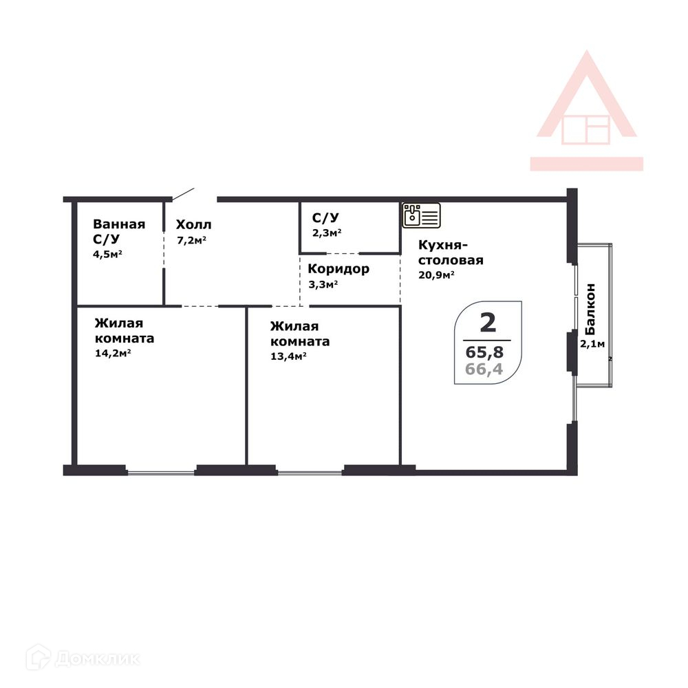 Купить 2-комнатную квартиру, 65.8 м² по адресу Челябинская область,  Сосновский район, Кременкульское сельское поселение, посёлок Терема, улица  Ломоносова, 22, 3 этаж за 8 042 076 руб. в Домклик — поиск, проверка,  безопасная сделка с жильем в офисе ...