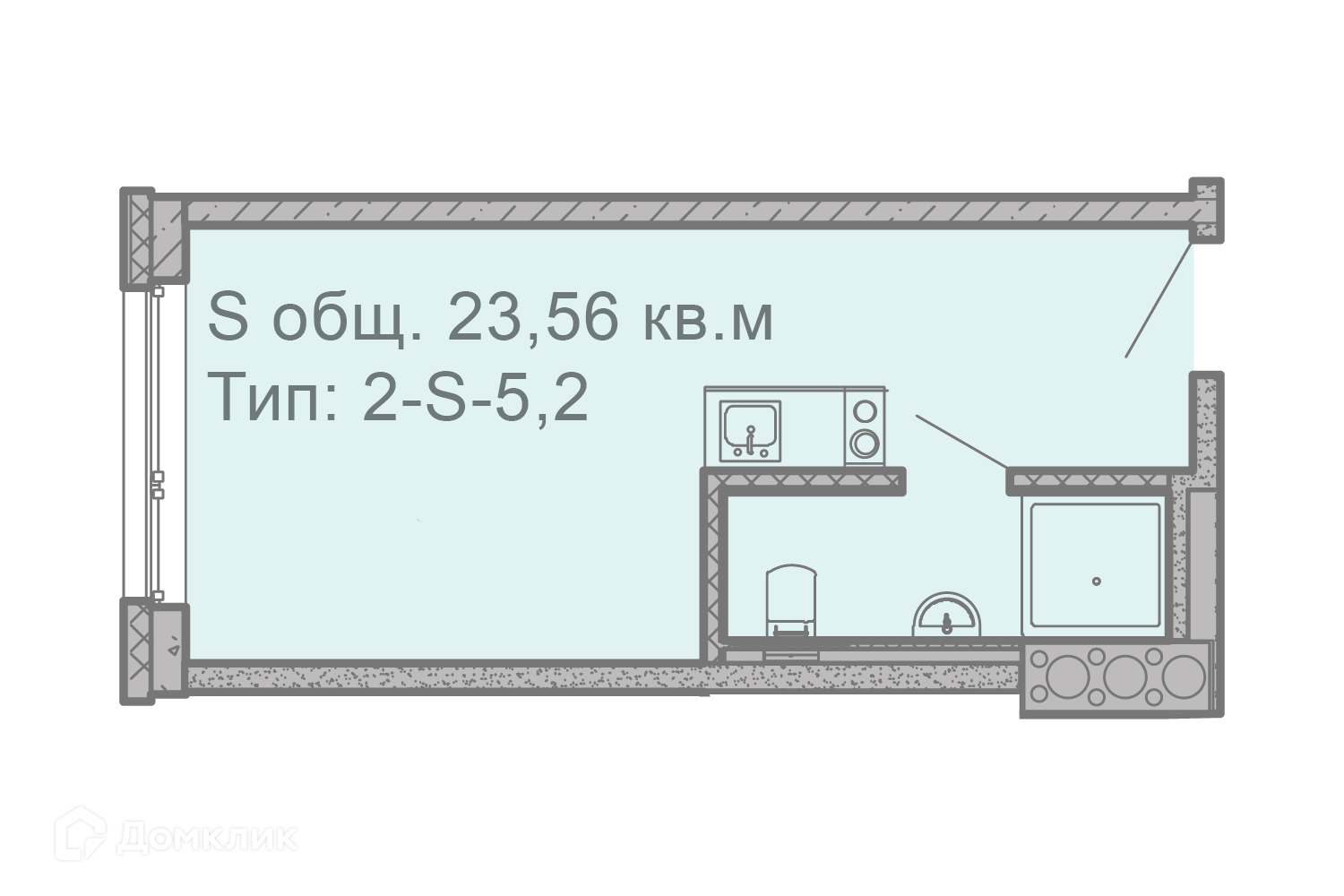 Купить апартаменты-студию, 23.56 м² по адресу Санкт-Петербург, улица  Салова, 61, 7 этаж, метро Бухарестская за 7 701 200 руб. в Домклик — поиск,  проверка, безопасная сделка с жильем в офисе Сбербанка.