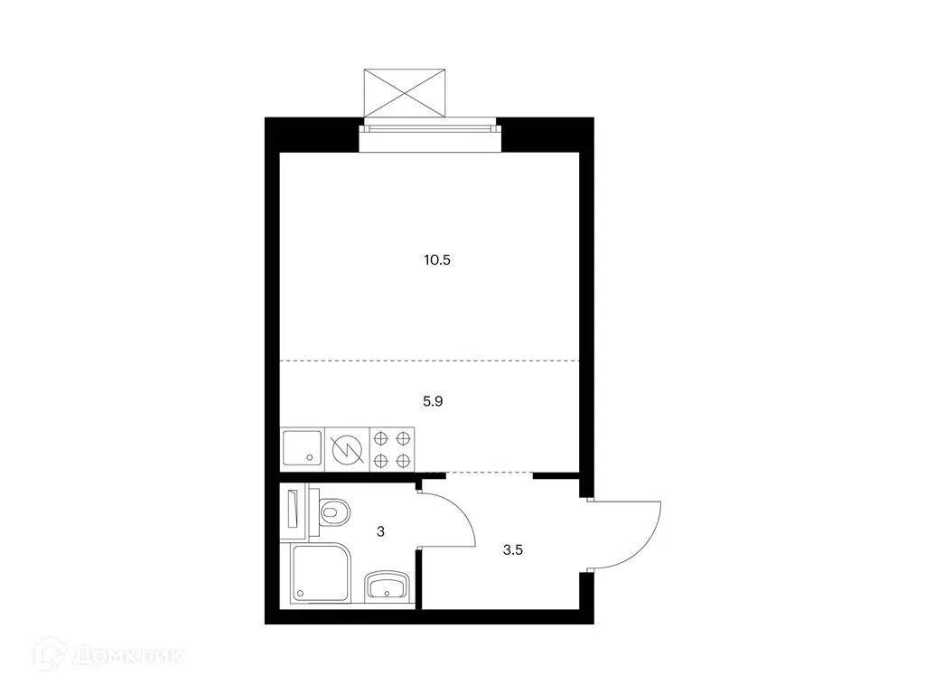 Купить 1-комнатную квартиру, 22.9 м² в ЖК Уюн парк по адресу Сахалинская  область, Южно-Сахалинск, улица имени Владимира Жириновского, 1, недорого –  Домклик