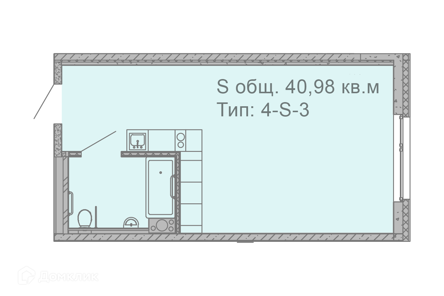 Купить апартаменты-студию, 40.98 м² по адресу Санкт-Петербург, улица  Салова, 61, 4 этаж, метро Бухарестская за 11 015 200 руб. в Домклик —  поиск, проверка, безопасная сделка с жильем в офисе Сбербанка.