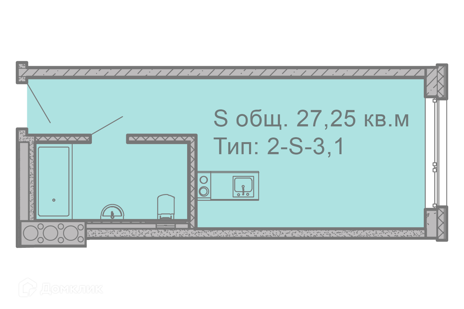 Купить апартаменты-студию, 27.25 м² по адресу Санкт-Петербург, улица  Салова, 61, 8 этаж, метро Бухарестская за 8 777 500 руб. в Домклик — поиск,  проверка, безопасная сделка с жильем в офисе Сбербанка.