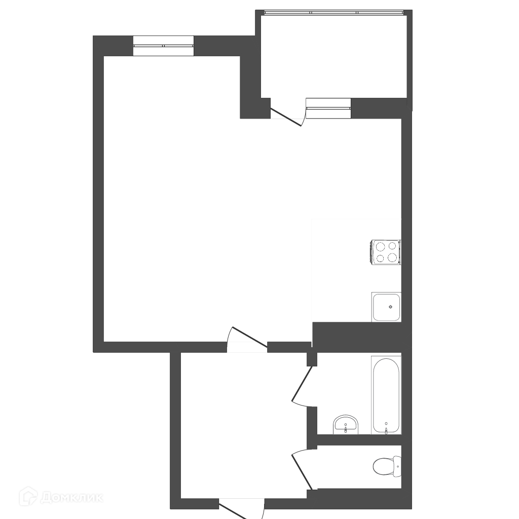 Купить 1-комнатную квартиру, 41 м² по адресу Тюмень, улица Мельникайте,  2к9, 3 этаж за 5 590 000 руб. в Домклик — поиск, проверка, безопасная  сделка с жильем в офисе Сбербанка.