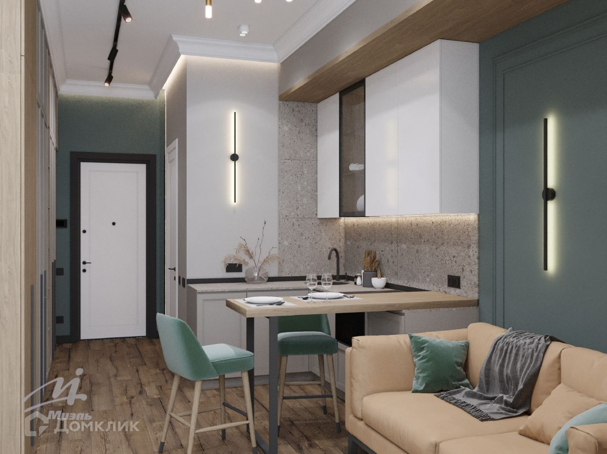 Купить апартаменты-студию, 18.4 м² по адресу Алтайский край, Барнаул,  проспект Калинина, 15/1, 2 этаж за 2 668 000 руб. в Домклик — поиск,  проверка, безопасная сделка с жильем в офисе Сбербанка.