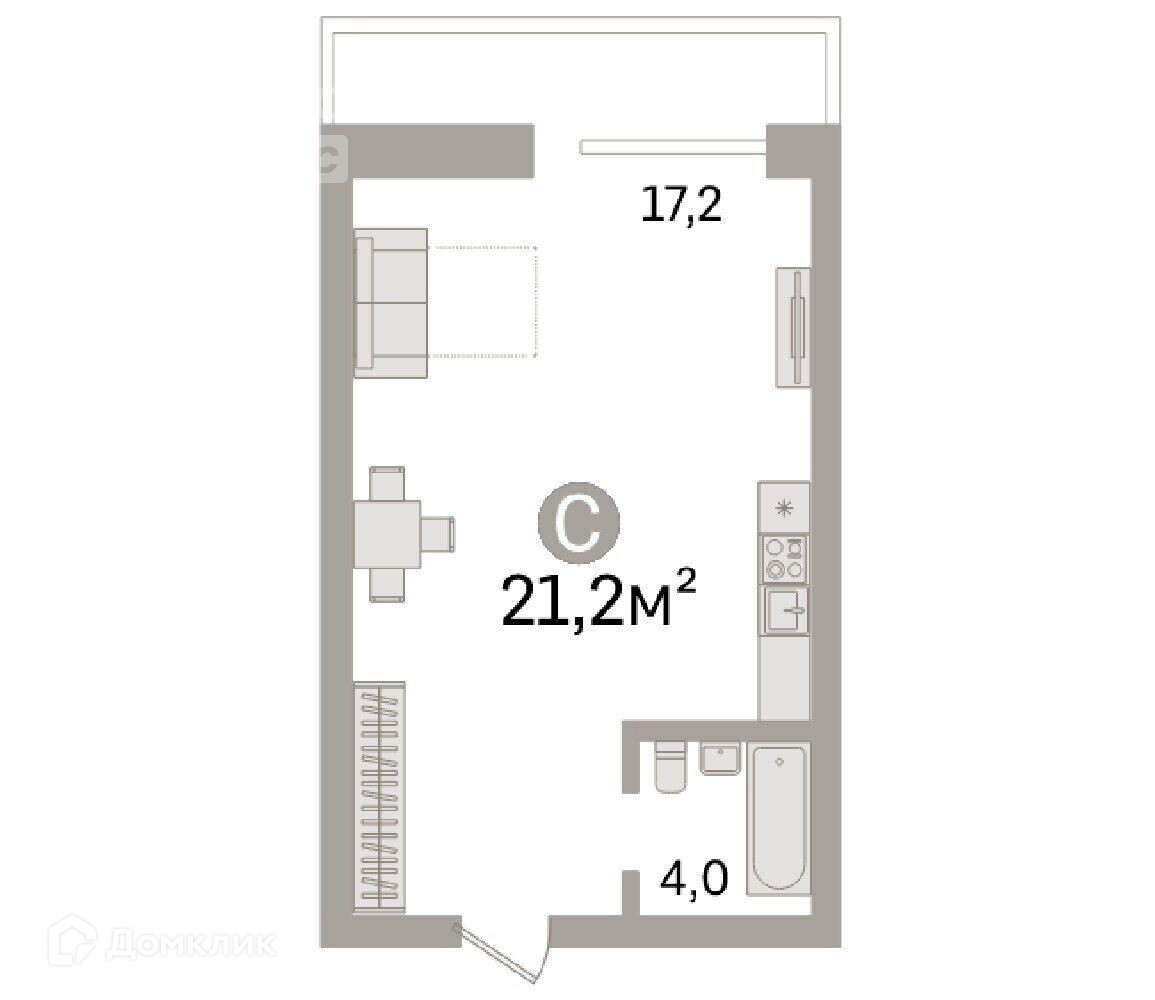 Купить студию, 21.2 м² по адресу Краснодар, Прикубанский внутригородской  округ, микрорайон Славянский, Заполярная улица, 45, 4 этаж за 2 730 000  руб. в Домклик — поиск, проверка, безопасная сделка с жильем в офисе  Сбербанка.