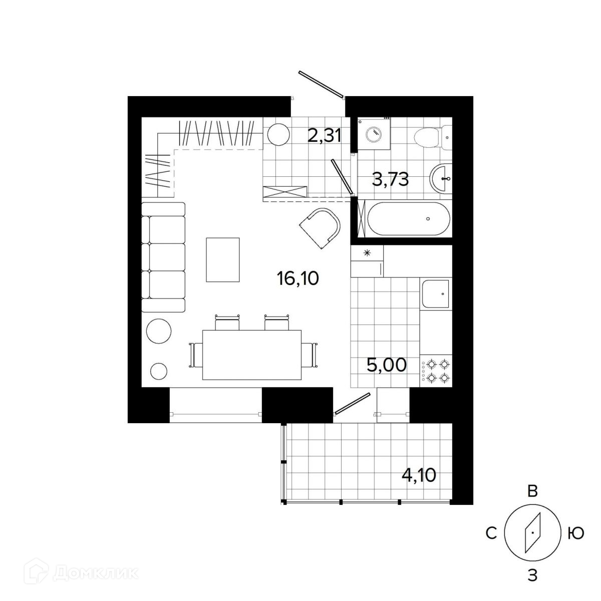 Купить 1-комнатную квартиру, 26.9 м² по адресу Свердловская область,  Берёзовский, улица Победы, 3, 3 этаж, метро Машиностроителей за 3 884 180  руб. в Домклик — поиск, проверка, безопасная сделка с жильем в офисе  Сбербанка.