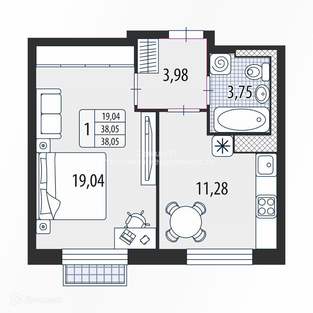 Купить 1-комнатную квартиру, 38 м? по адресу Московская область ...