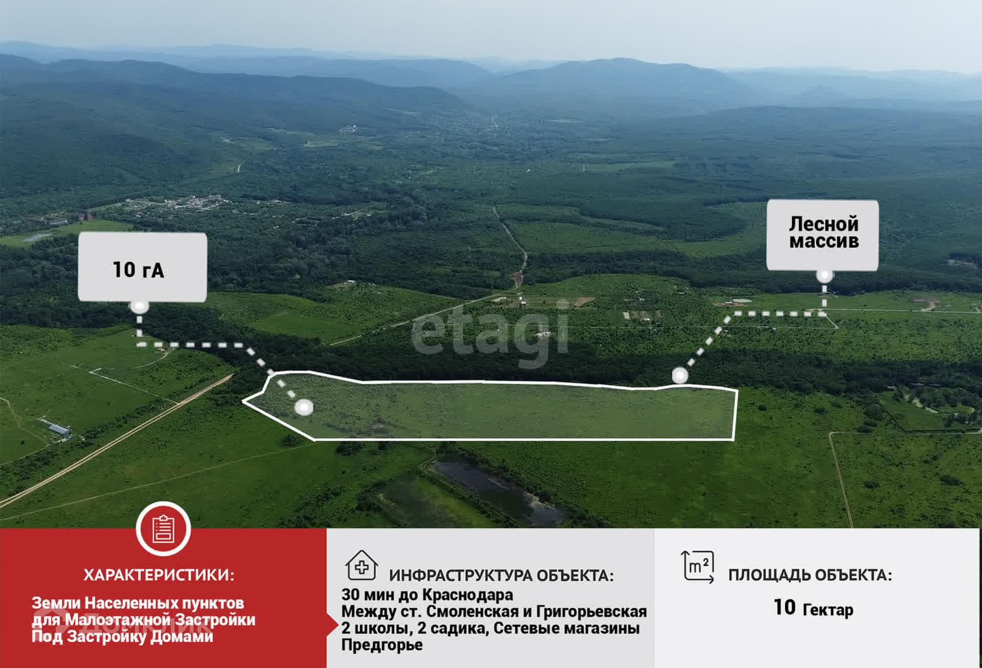 Купить участок, 1000 сот., ИЖС по адресу Краснодарский край, Северский  район, Григорьевское сельское поселение, станица Григорьевская за 30 000  000 руб. в Домклик — поиск, проверка, безопасная сделка с жильем в офисе  Сбербанка.