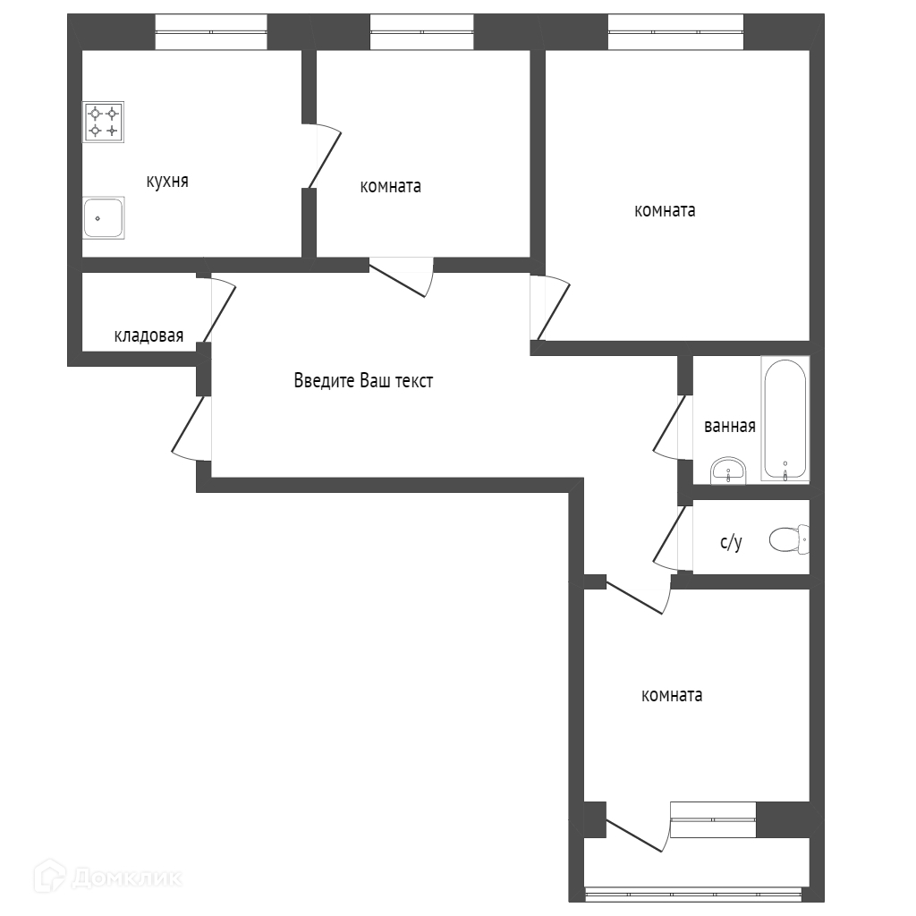 Купить 3-комнатную квартиру, 61.5 м² по адресу Курган, улица Криволапова,  67, 1 этаж за 4 180 000 руб. в Домклик — поиск, проверка, безопасная сделка  с жильем в офисе Сбербанка.