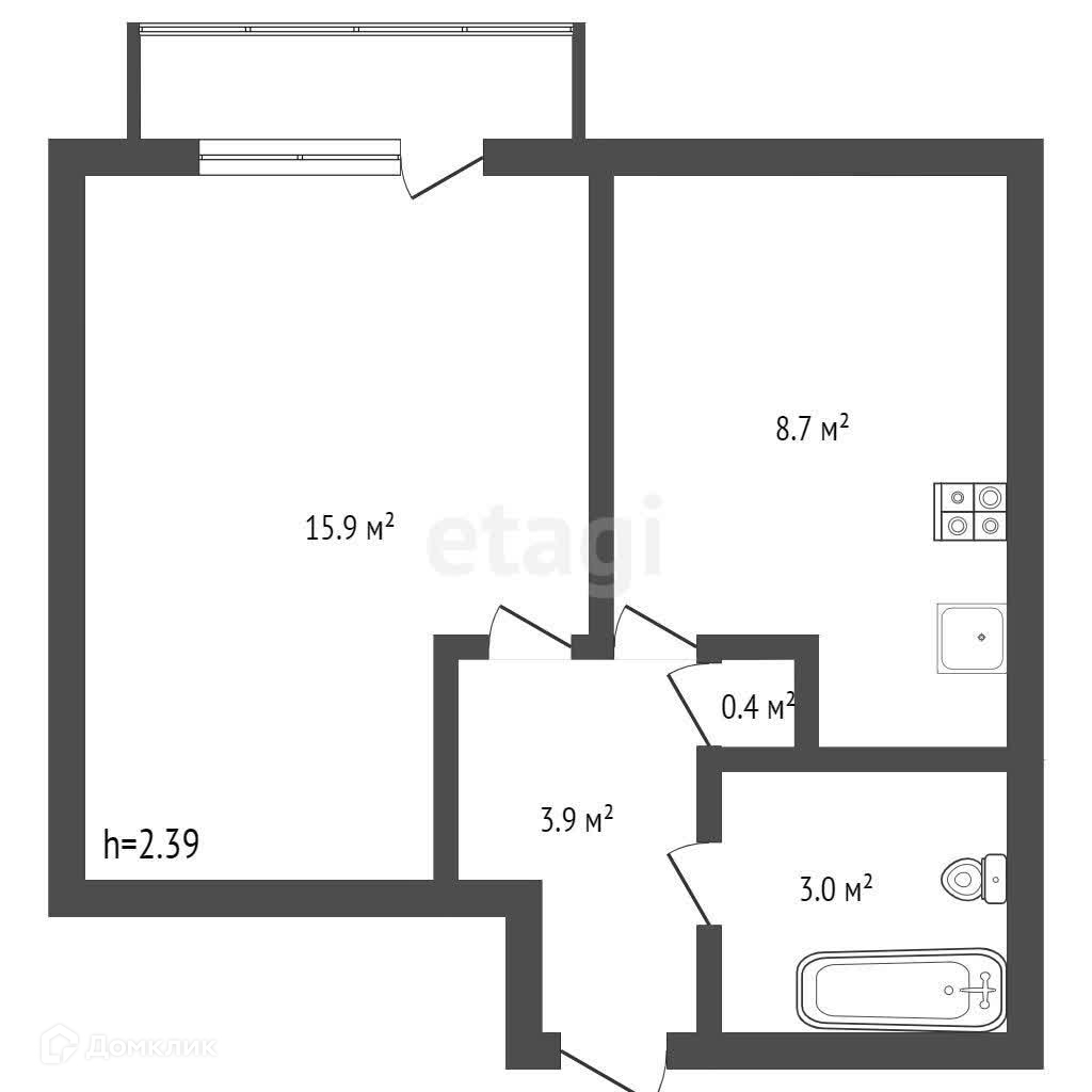 Купить 1-комнатную квартиру, 31.9 м² по адресу Амурская область, Белогорск,  Вольный переулок, 7, 1 этаж за 3 600 000 руб. в Домклик — поиск, проверка,  безопасная сделка с жильем в офисе Сбербанка.