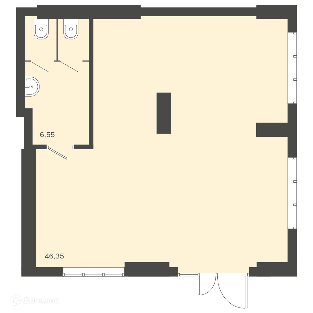 квартира, 52.9 м²