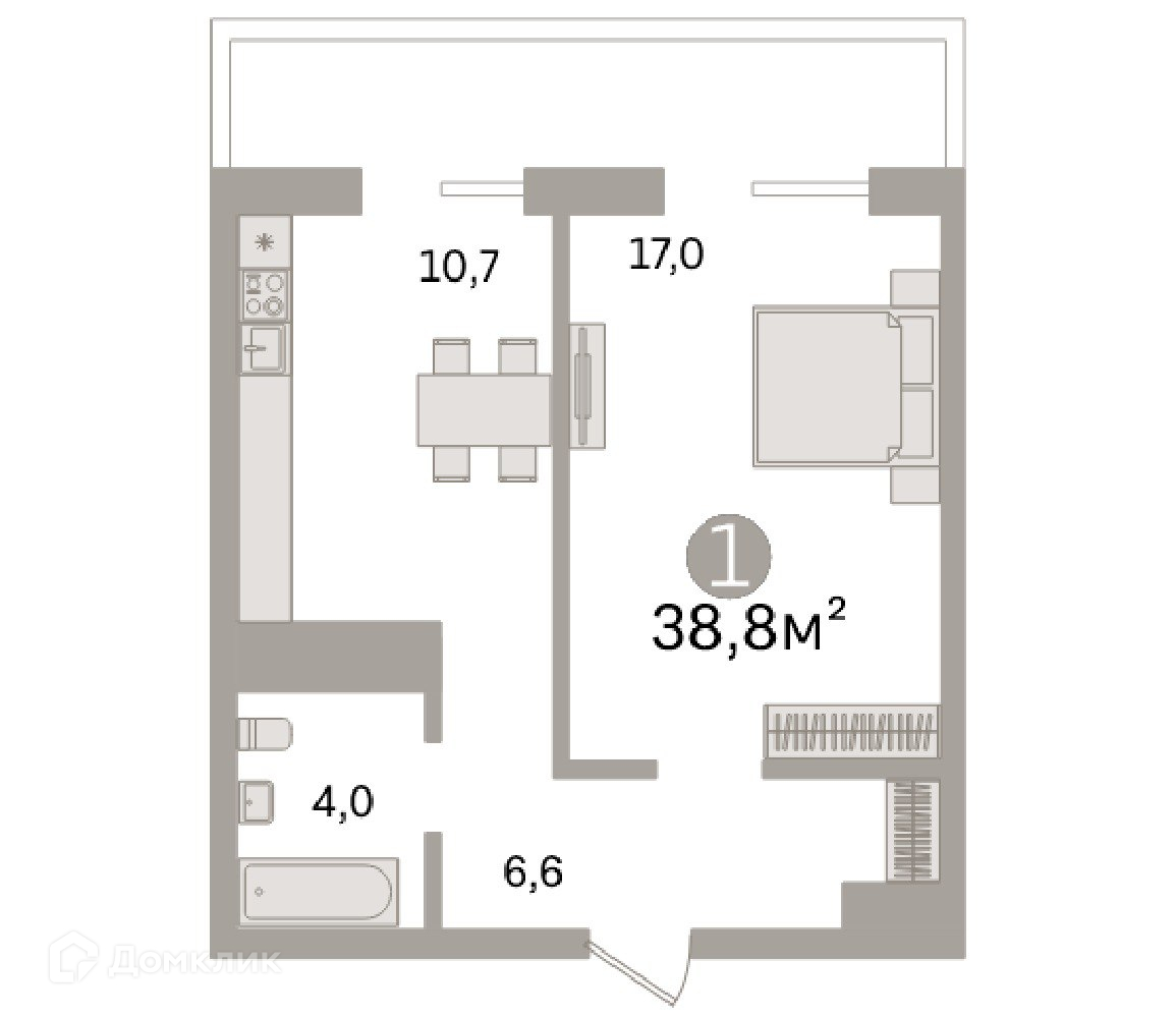 Купить 1-комнатную квартиру, 38.8 м² по адресу Краснодар, Карасунский  внутригородской округ, микрорайон Гидростроителей, улица Гидростроителей,  59/2лит1, 17 этаж за 3 850 000 руб. в Домклик — поиск, проверка, безопасная  сделка с жильем в офисе Сбербанка.