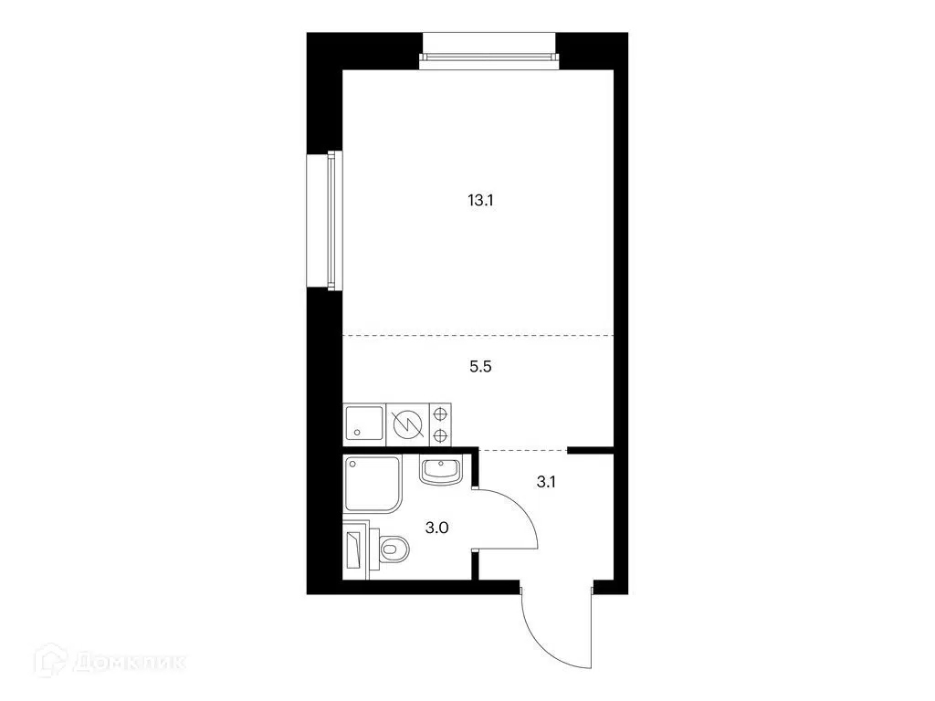 Купить 1-комнатную квартиру, 24.7 м² в ЖК Уюн парк по адресу Сахалинская  область, Южно-Сахалинск, улица имени Владимира Жириновского, 1, недорого –  Домклик