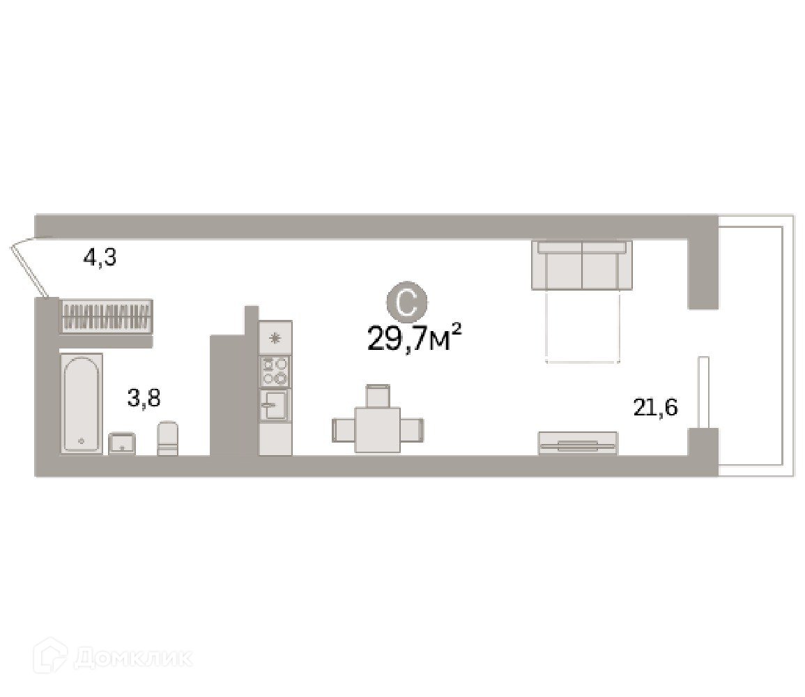 Купить студию, 29.7 м² по адресу Краснодар, улица Автолюбителей, 1Дк3, 8  этаж за 3 137 000 руб. в Домклик — поиск, проверка, безопасная сделка с  жильем в офисе Сбербанка.