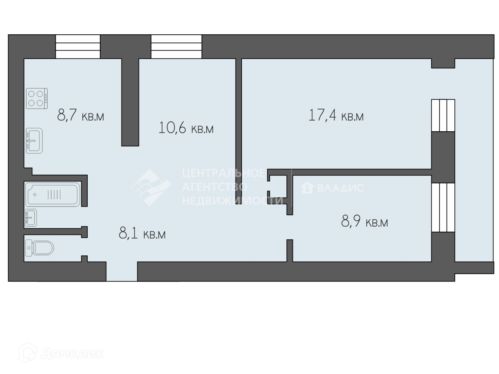 Купить 3-комнатную квартиру, 57.3 м² по адресу Рязань, улица Бирюзова,  15к2, 11 этаж за 3 150 000 руб. в Домклик — поиск, проверка, безопасная  сделка с жильем в офисе Сбербанка.