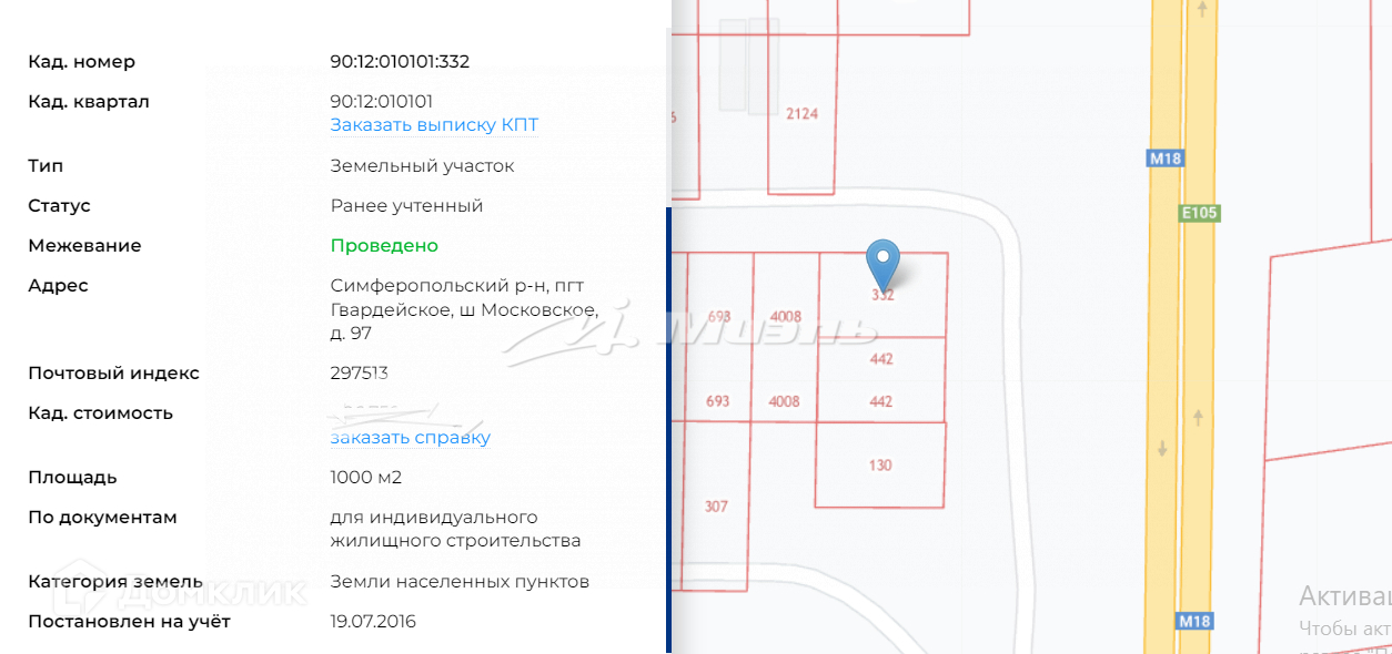 Кадастровая карта симферопольского района пгт гвардейского