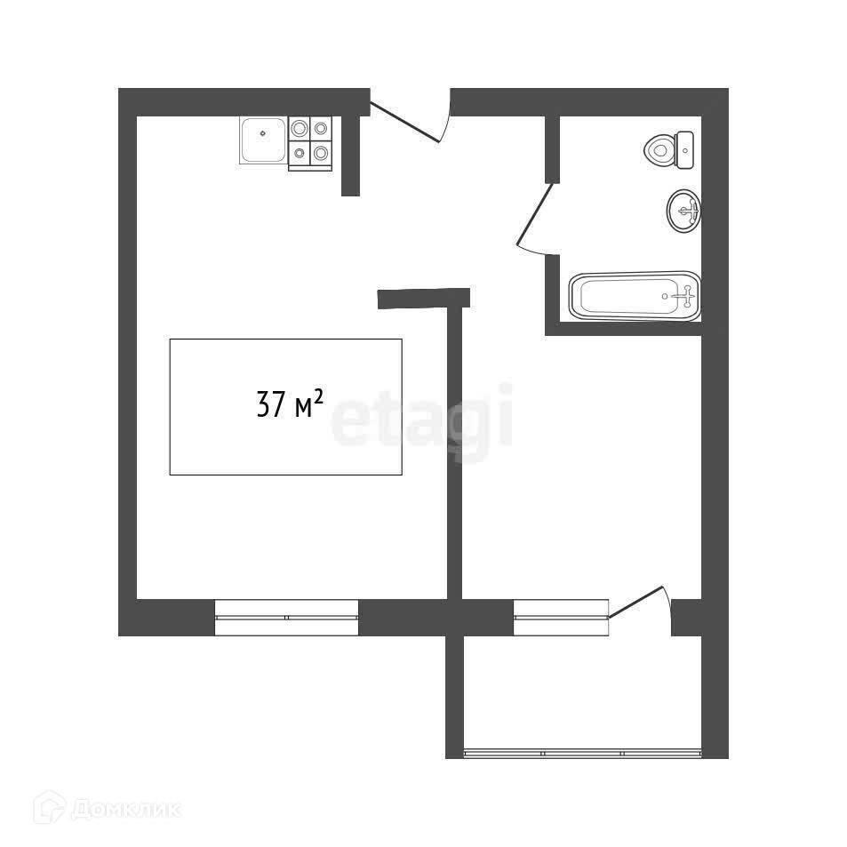 Купить 2-комнатную квартиру, 37 м² по адресу Алтайский край, Барнаул,  Павловский тракт, 196к2, 5 этаж за 4 465 000 руб. в Домклик — поиск,  проверка, безопасная сделка с жильем в офисе Сбербанка.