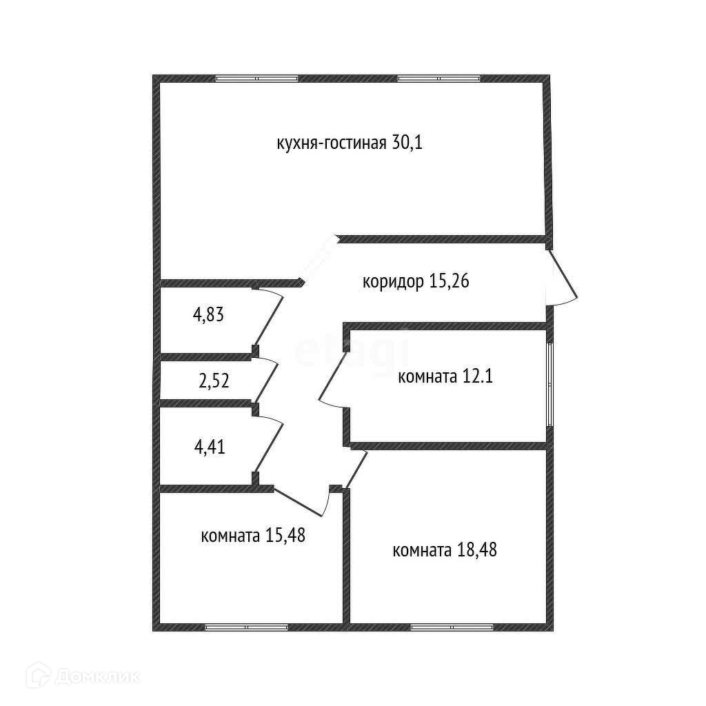 Купить дом, 100 м² по адресу Республика Адыгея, Тахтамукайский район,  посёлок городского типа Энем, улица Суворова, 30 за 7 400 000 руб. в Домклик  — поиск, проверка, безопасная сделка с жильем в офисе Сбербанка.