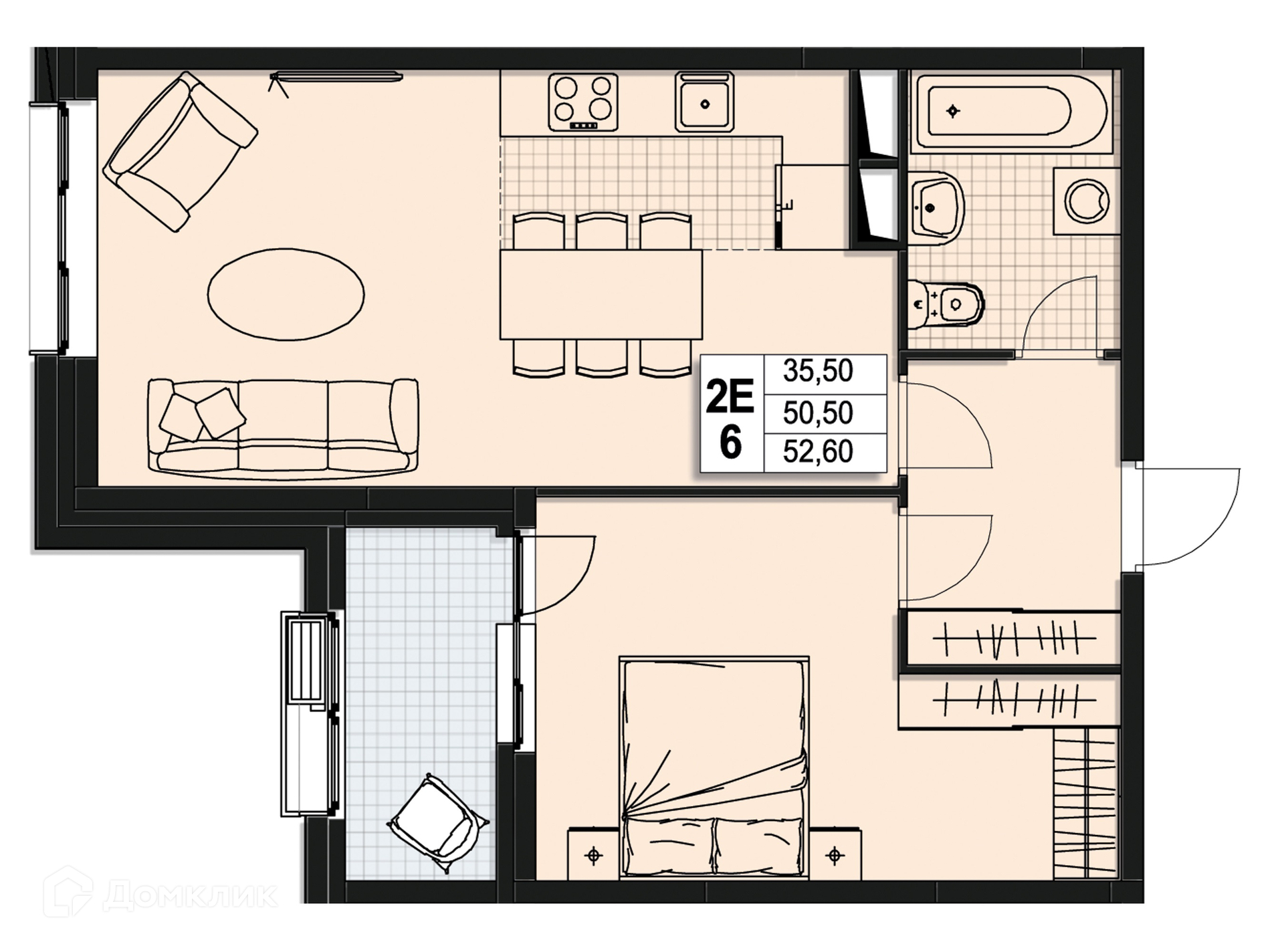 Купить 2-комнатную квартиру, 50 м² по адресу Московская область, Мытищи,  Новомытищинский проспект, 62к1, 10 этаж, метро Медведково за 11 918 469  руб. в Домклик — поиск, проверка, безопасная сделка с жильем в офисе  Сбербанка.