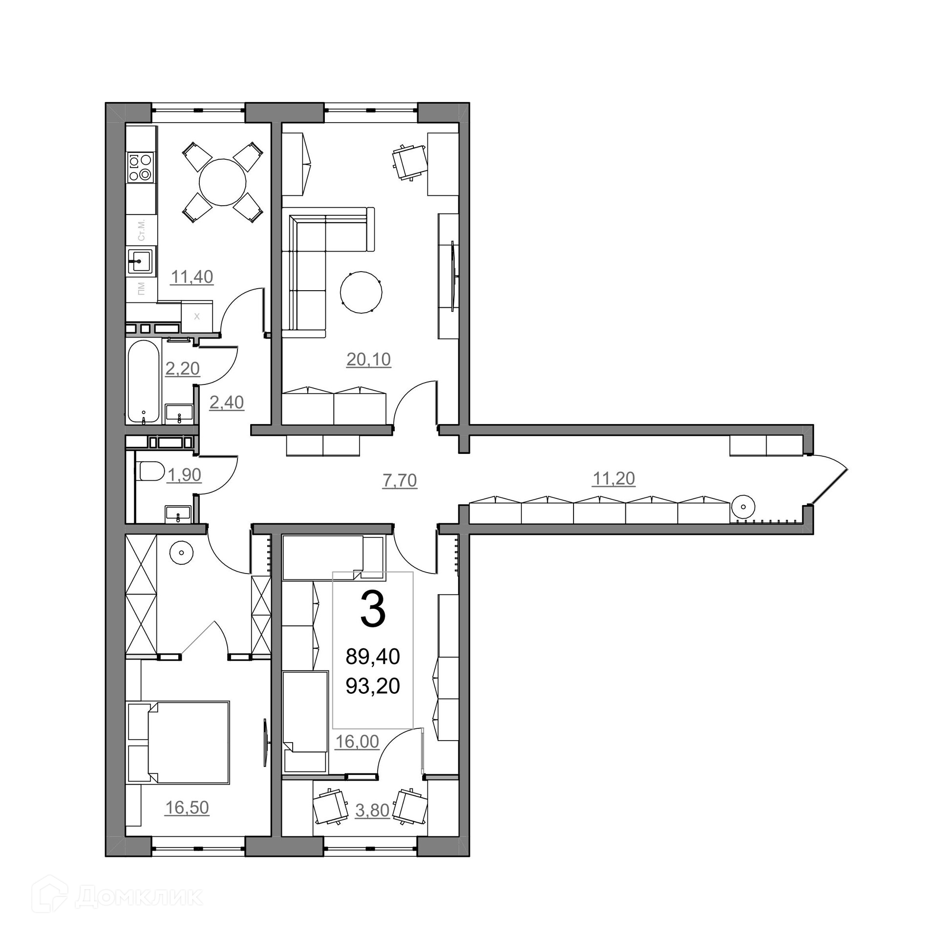 Купить 3-комнатную квартиру, 89.4 м² по адресу Саратовская область, Балаково,  Волжская улица, 35А/2, 1 этаж за 4 922 000 руб. в Домклик — поиск,  проверка, безопасная сделка с жильем в офисе Сбербанка.