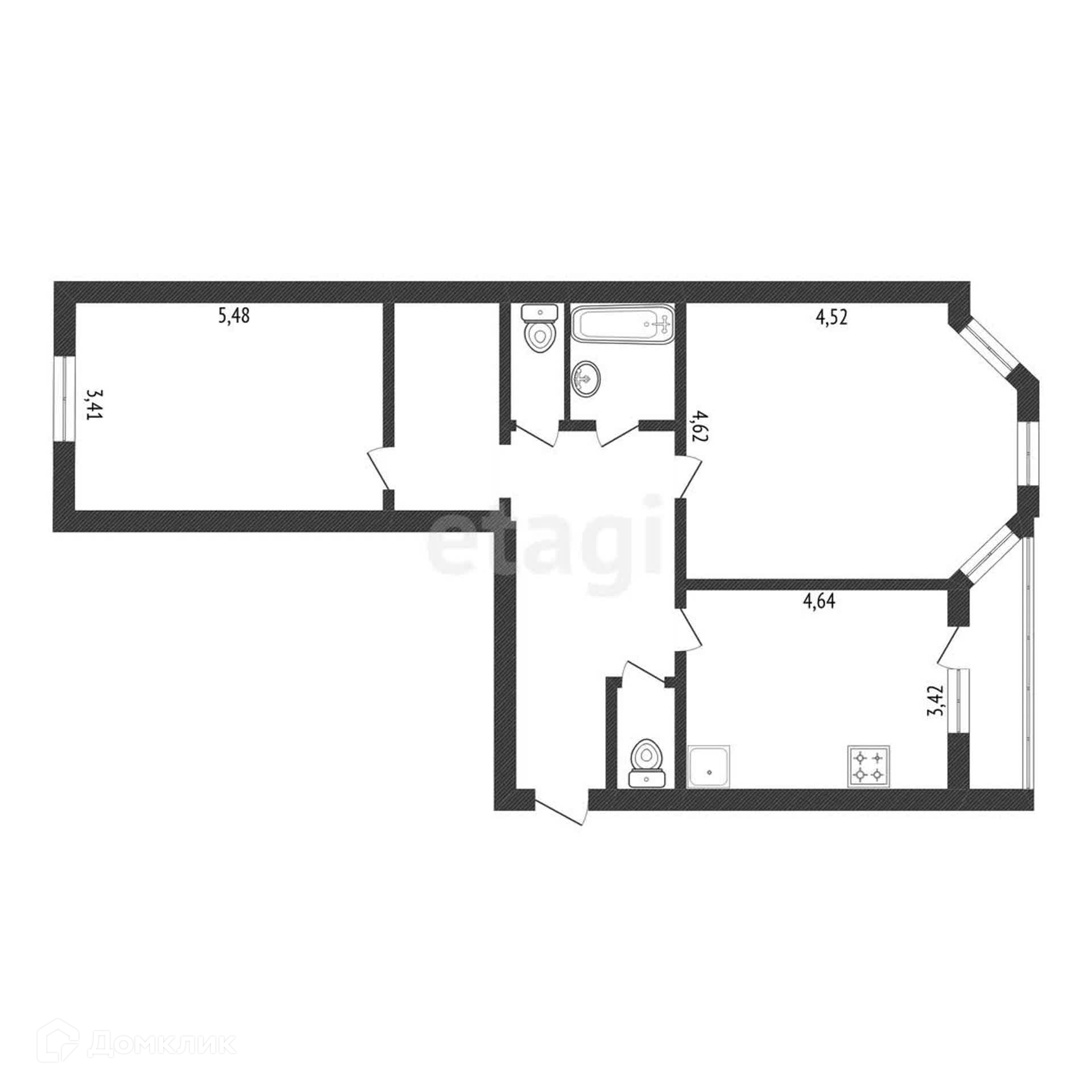 Купить 2-комнатную квартиру, 89.2 м² по адресу Ханты-Мансийский автономный  округ — Югра, Нижневартовск, улица Героев Самотлора, 30, 10 этаж за 7 700  000 руб. в Домклик — поиск, проверка, безопасная сделка с жильем в офисе  Сбербанка.