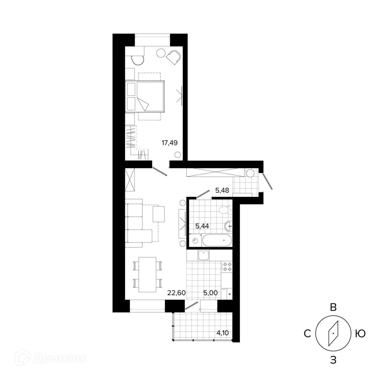 Купить 2-комнатную квартиру, 55.7 м² по адресу Свердловская область,  Берёзовский, улица Победы, 3А, 3 этаж, метро Машиностроителей за 6 384 000  руб. в Домклик — поиск, проверка, безопасная сделка с жильем в офисе  Сбербанка.