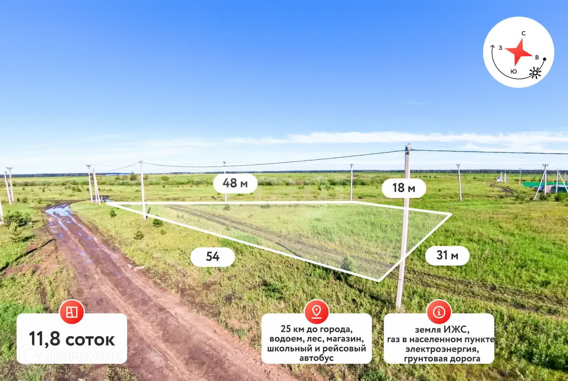 Купить участок, 11.8 сот., ИЖС по адресу Тюменский район, деревня Елань,  коттеджный посёлок Австралия за 3 000 000 руб. в Домклик — поиск, проверка,  безопасная сделка с жильем в офисе Сбербанка.