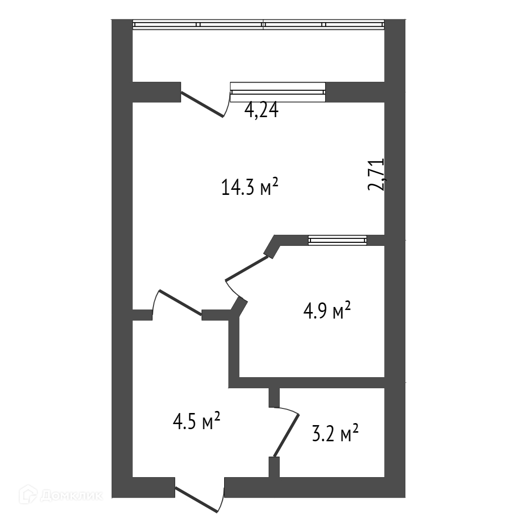 Купить студию, 26.6 м² по адресу Амурская область, Благовещенск, улица  Василенко, 20/1, 5 этаж за 5 320 000 руб. в Домклик — поиск, проверка,  безопасная сделка с жильем в офисе Сбербанка.