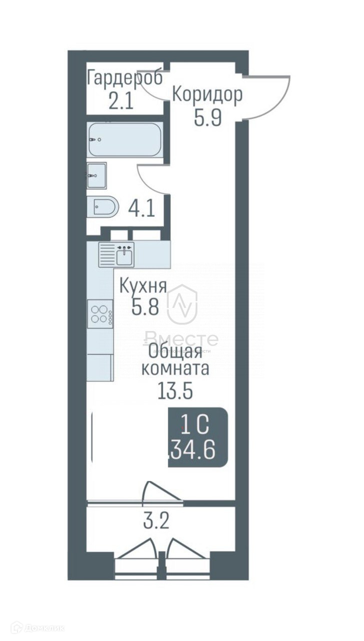 Купить студию, 33 м² по адресу Новосибирск, улица Немировича-Данченко,  145/1, 5 этаж, метро площадь Карла Маркса за 5 500 000 руб. в Домклик —  поиск, проверка, безопасная сделка с жильем в офисе Сбербанка.