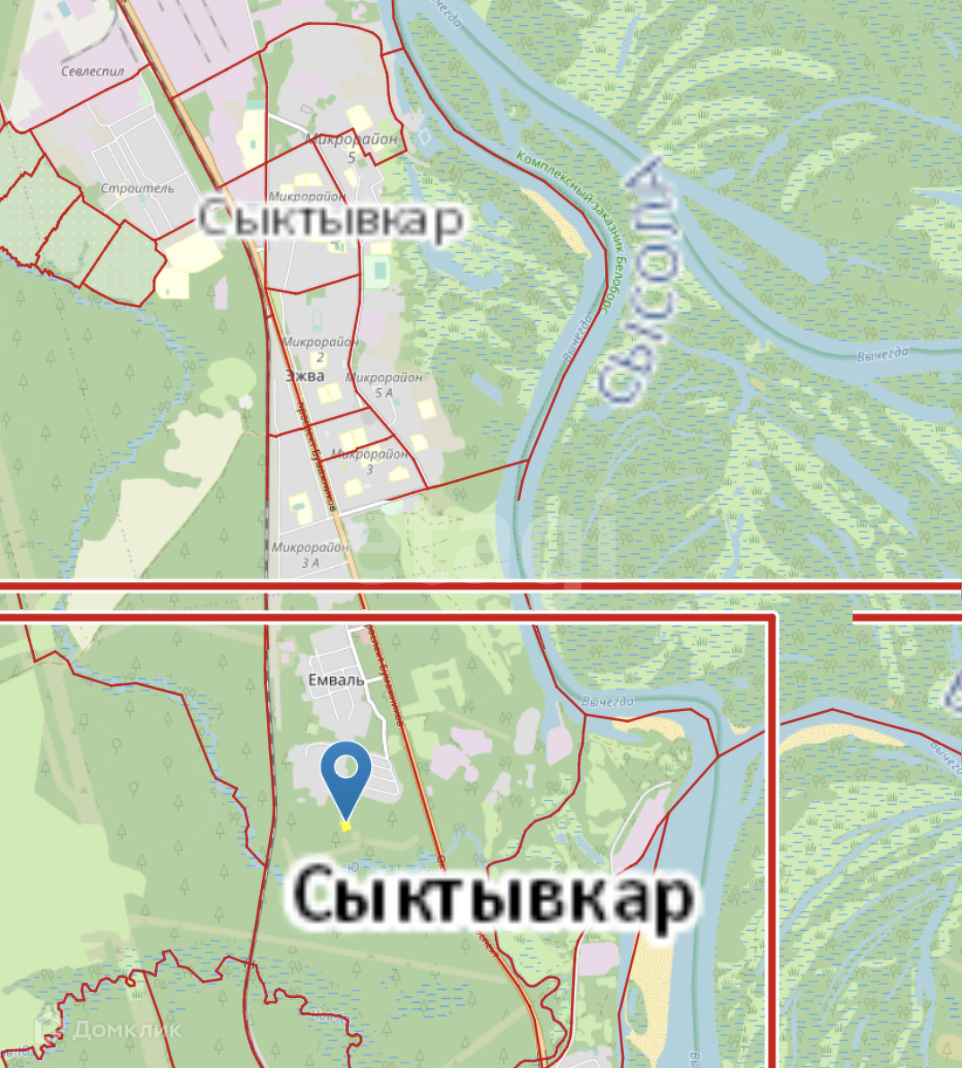 Купить участок, 12.2 сот., ИЖС по адресу Республика Коми, Сыктывкар,  микрорайон Емваль за 500 000 руб. в Домклик — поиск, проверка, безопасная  сделка с жильем в офисе Сбербанка.