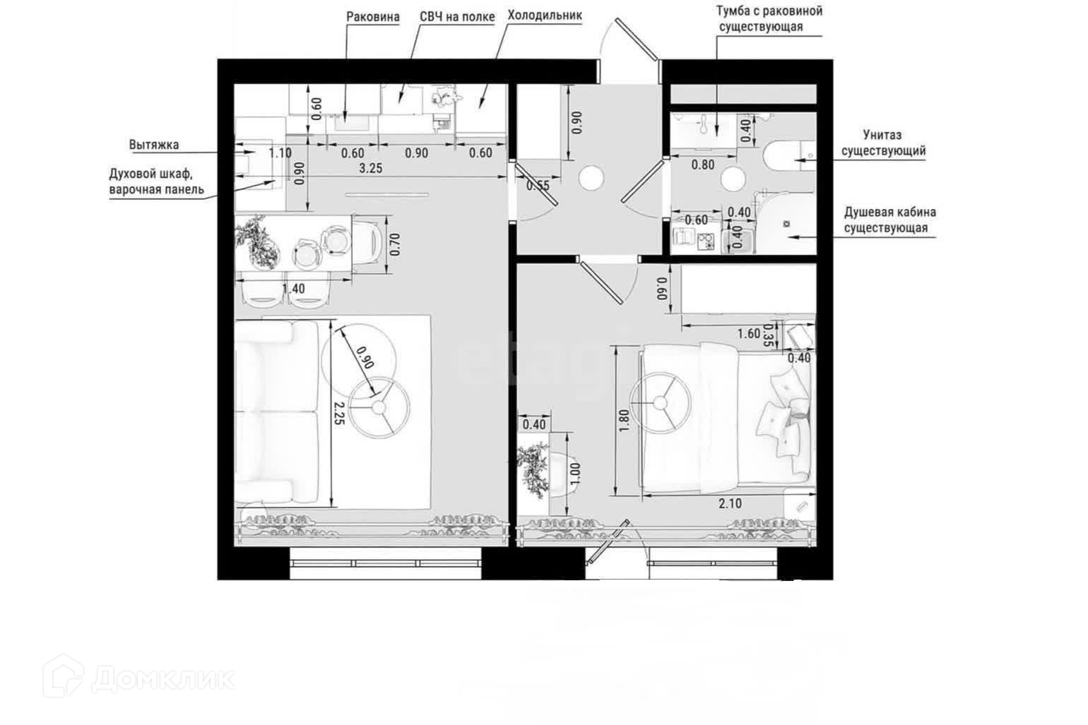 Купить 1-комнатную квартиру, 42 м² по адресу Московская область, городской  округ Люберцы, дачный посёлок Красково, Егорьевское шоссе, 1к4, 1 этаж за 7  100 000 руб. в Домклик — поиск, проверка, безопасная сделка с жильем в  офисе Сбербанка.