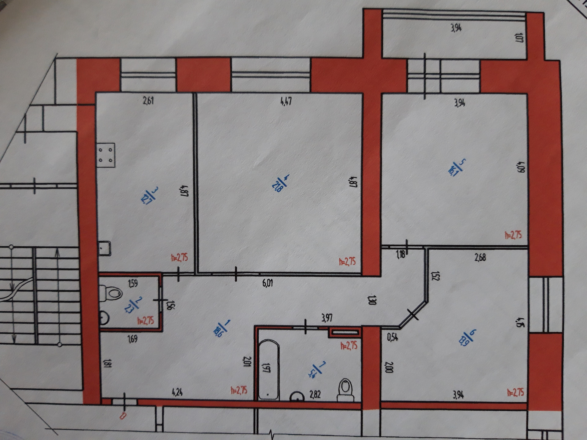 Купить 3-комнатную квартиру, 90.8 м² по адресу Пермь, Стахановская улица,  45Б, 5 этаж за 6 500 000 руб. в Домклик — поиск, проверка, безопасная  сделка с жильем в офисе Сбербанка.