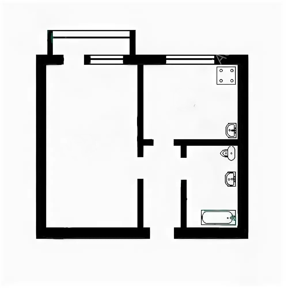 Планировка 1 комнатной квартиры в панельном доме 5 этажей