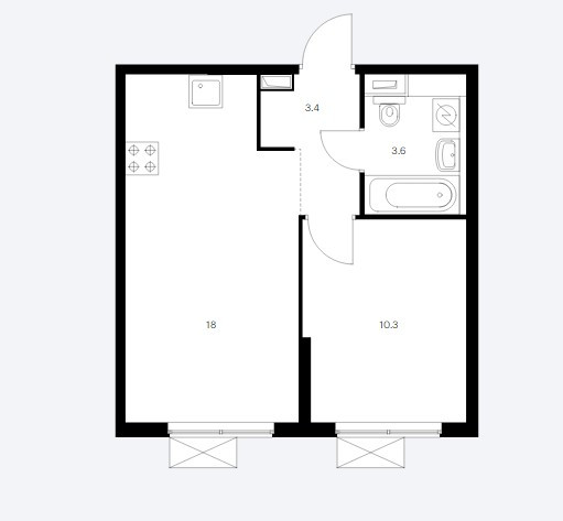 Купить 1-комнатную квартиру, 35.3 м² по адресу Москва, Базовская улица ...