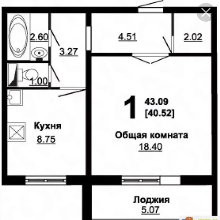 Планировка квартиры 97 серии 1 комнатная Купить 1-комнатную квартиру, 43 м² по адресу Челябинск, Шагол, Шагольская, 2, 1 