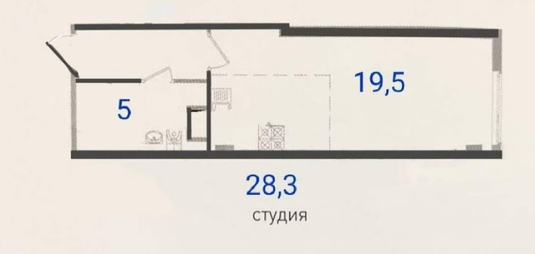 Купить студию, 28.3 м² по адресу Санкт-Петербург, Парголово ...