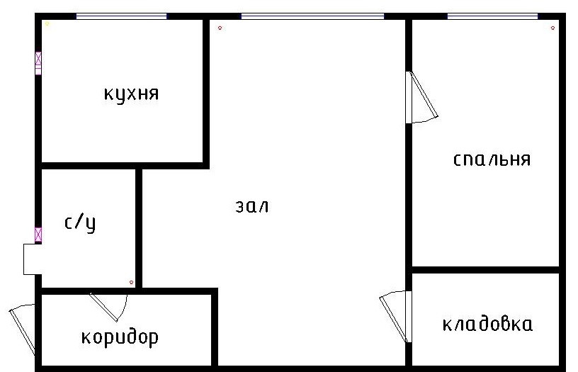 Планировка хрущевки 2 комнаты смежные с кладовкой Купить 2-комнатную квартиру, 46 м² по адресу Красноярск, улица Щорса, 3, 1 этаж 