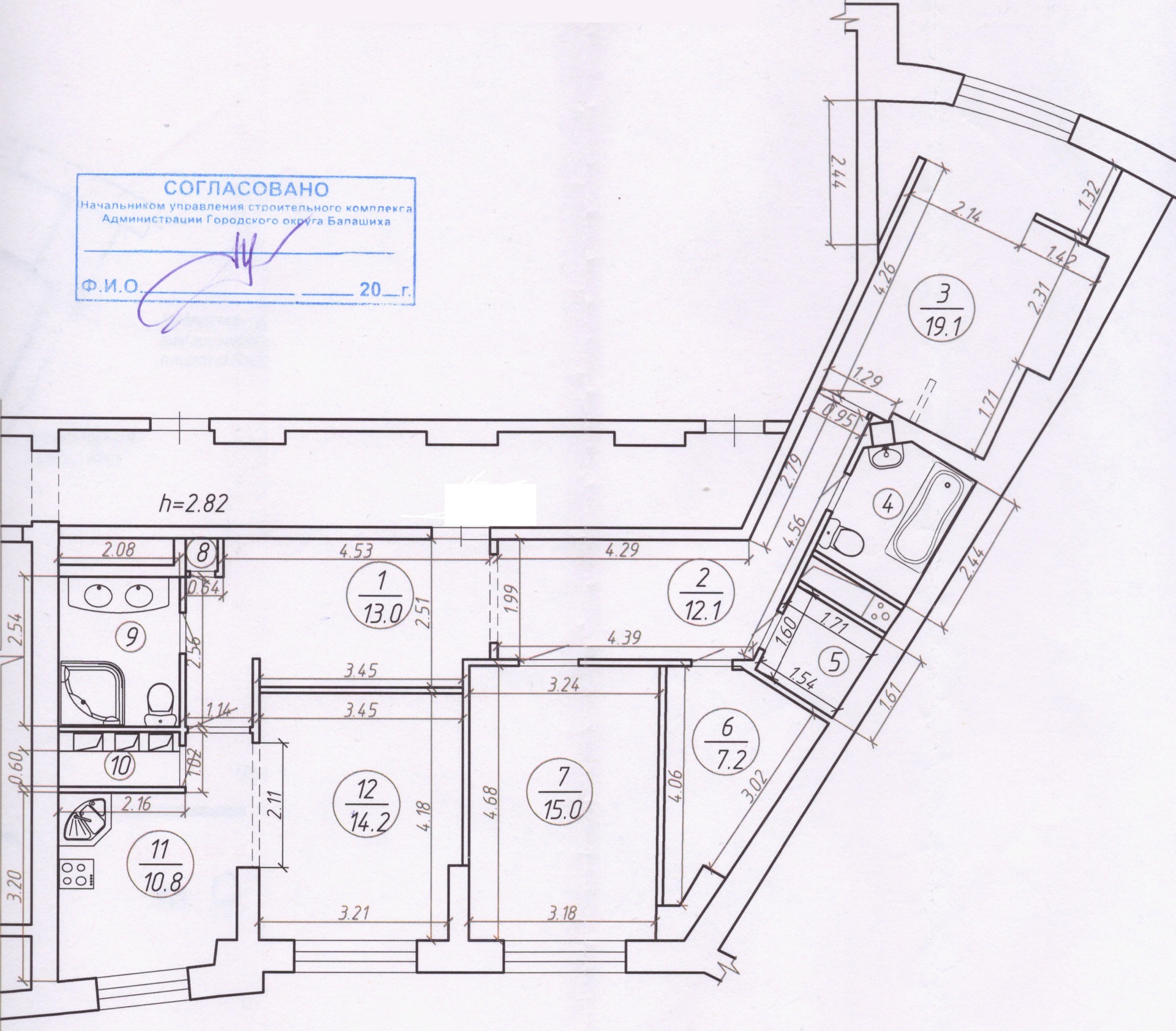 Купить 3-комнатную квартиру, 105.3 м² по адресу Московская область, Балашиха,  Чистопольская улица, 28, 8 этаж за 15 000 000 руб. в Домклик — поиск,  проверка, безопасная сделка с жильем в офисе Сбербанка.